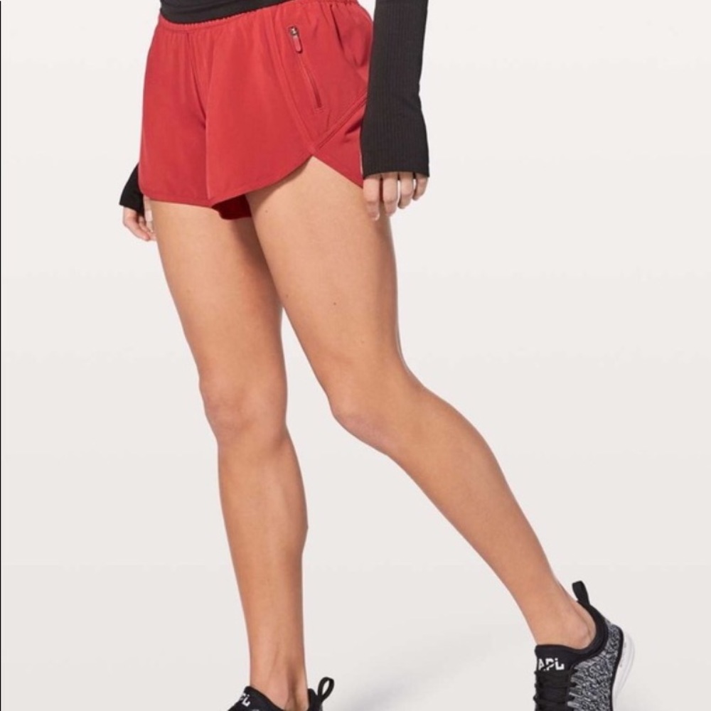 Lululemon Tracker Short 4” Size 4 Red